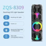 اسپیکر بلوتوثی پرتابل ZQS8309 با نورپردازی RGB، مناسب خرید عمده