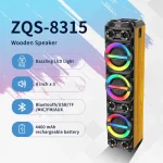 اسپیکر بلوتوثی پرتابل ZQS8315 با نورپردازی RGB، مناسب خرید عمده