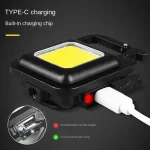 چراغ قوه سه کاره شارژی USB با طراحی کوچک، نوردهی قوی و قابلیت استفاده به‌عنوان چراغ کمپینگ، کار و اضطراری