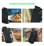 فیلتر آب خورشیدی سه‌کاره 3-in-1 با طراحی پرتابل برای تصفیه آب و شارژ اضطرار