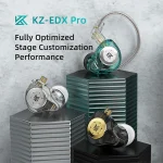 هدفون سیمی KZ EDX PRO با طراحی شفاف و جک 3.5 میلی‌متری مناسب موسیقی و مانیتورینگ