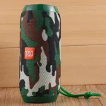 اسپیکر بلوتوث ضدآب قابل حمل TG117 با طراحی اسپرت و استوانه‌ای، مناسب استفاده در فضای باز، ورزش و سفر، دارای صدای قدرتمند و بیس عمیق