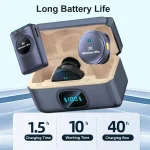 میکروفون یقه‌ای بی‌سیم Q8 Dual Output با رسیور چندکاره مناسب ولگ و مصاحبه