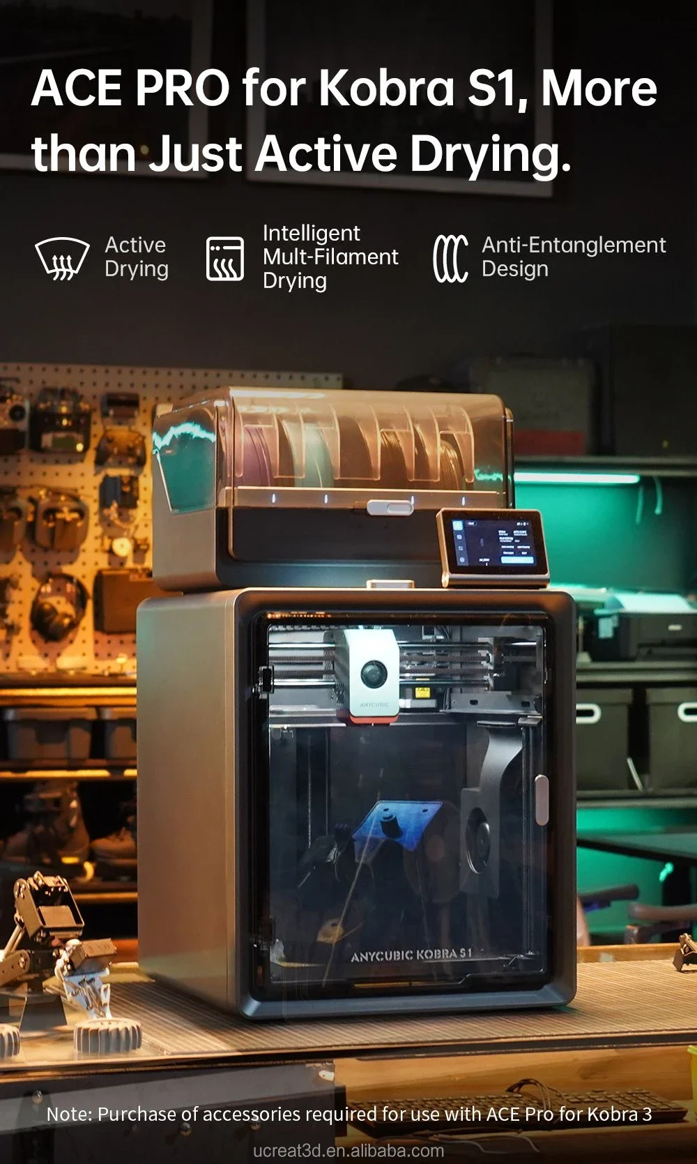 نمونه چاپ سه‌بعدی چندرنگ با پرینتر Anycubic Kobra S1