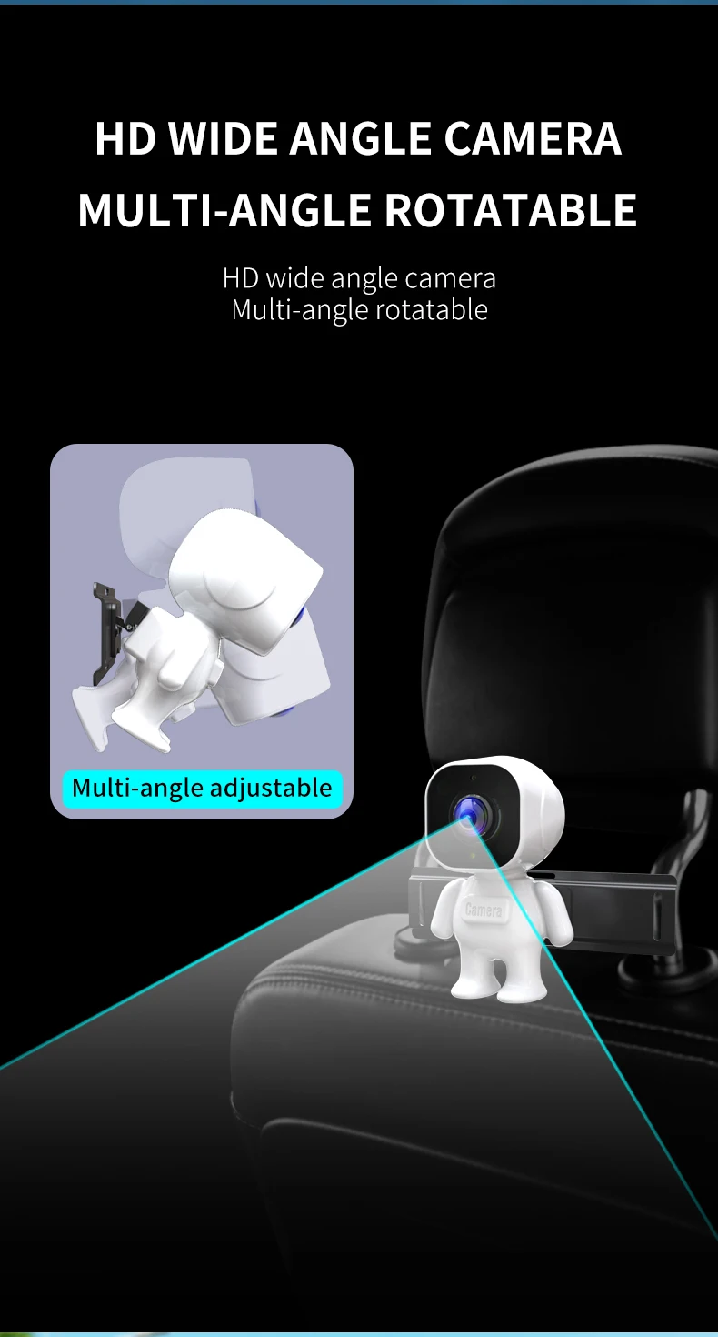 مانیتور دوربین کودک داخل خودرو 4.3 اینچ با قابلیت دید در شب، طراحی ایمن برای صندلی عقب و مناسب والدین جهت نظارت بر نوزاد در سفر