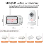 مانیتور کودک VB603Pro با صفحه 3.5 اینچ و کیفیت 720P HD، مجهز به دید در شب، مکالمه دوطرفه و تشخیص صدا برای نظارت ایمن بر نوزاد