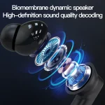 ایرباد بلوتوثی شفاف با نمایشگر LED مدل BY‑16، مناسب خرید عمده