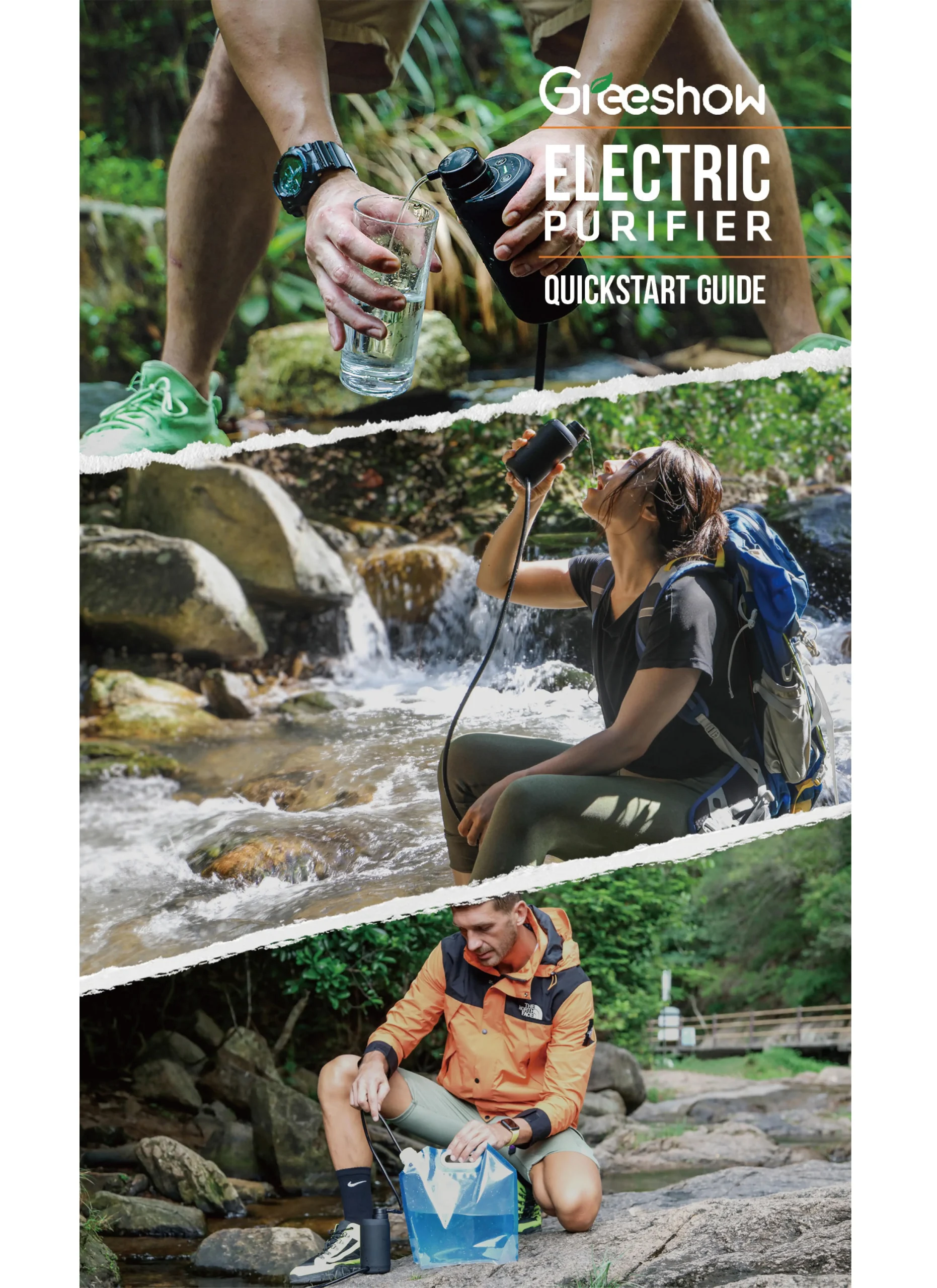 فیلتر آب خورشیدی سه‌کاره در حال استفاده در کمپینگ برای تصفیه آب و روشنایی شبانه