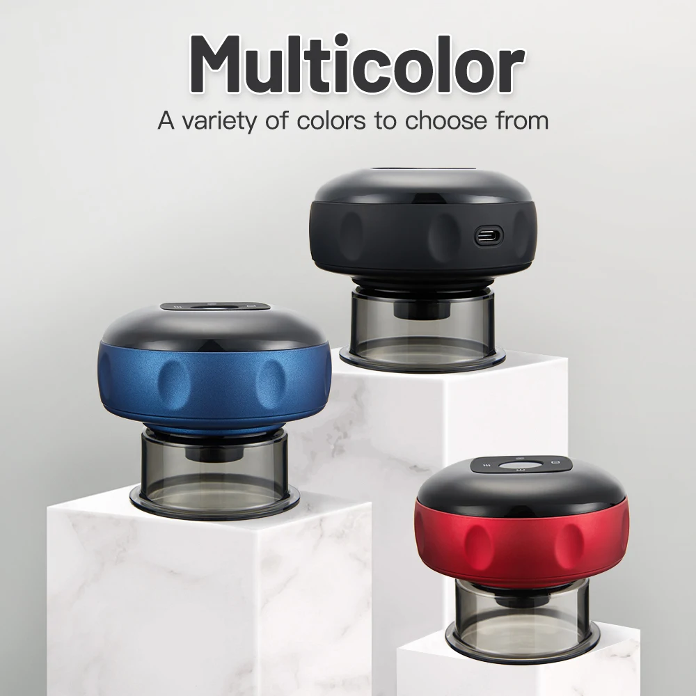 ماساژور بادکش برقی قابل شارژ با 6/12 سرعت، طراحی قابل حمل و هوشمند برای ماساژ درمانی، حجامت مدرن و رفع خستگی عضلات