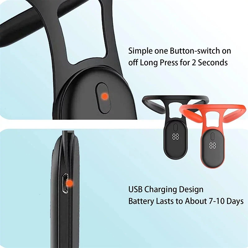 کمربند اصلاح وضعیت بدن هوشمند در حال استفاده توسط کاربر هنگام کار با لپ‌تاپ برای جلوگیری از خمیدگی شانه‌ها