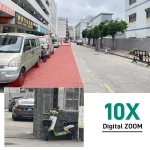 دوربین امنیتی DIFANG WiFi با کیفیت 8 مگاپیکسل، زوم اپتیکال 10X، سه لنز و دو نمایشگر، مجهز به مکالمه دوطرفه و تشخیص حرکت برای امنیت فضای باز