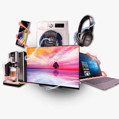 انواع محصولات دیجیتال و الکترونیکی شامل اسپیکر، هدفون، ساعت هوشمند، لوازم جانبی موبایل، حافظه ذخیره‌سازی و تجهیزات کامپیوتری