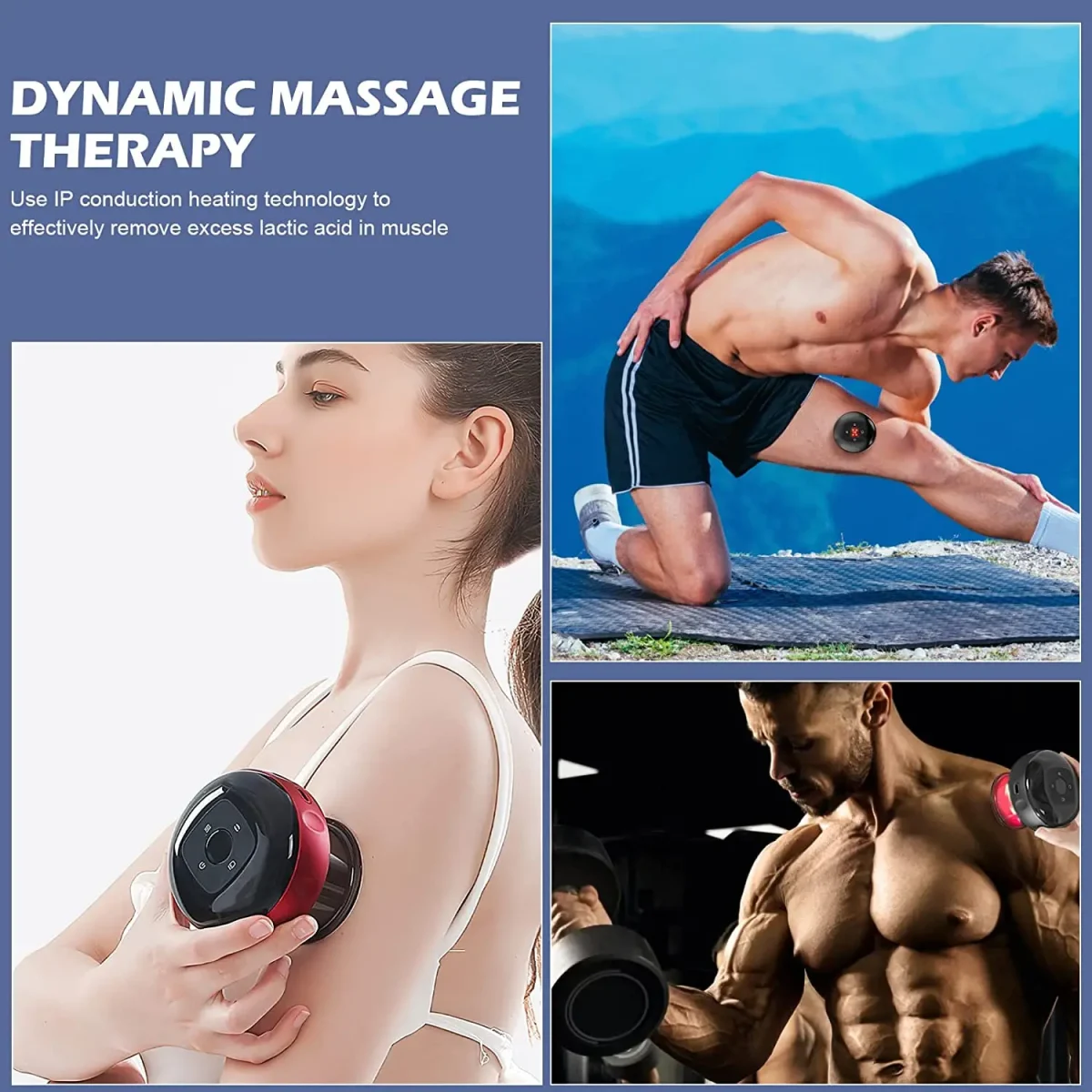 ماساژور بادکش برقی قابل شارژ با 6/12 سرعت، طراحی قابل حمل و هوشمند برای ماساژ درمانی، حجامت مدرن و رفع خستگی عضلات