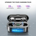 هندزفری F9 TWS با نمایشگر دیجیتال و پاوربانک، مناسب خرید عمده
