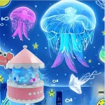 چراغ خواب پروژکتوری موزیکال مدل فیلم ۲۱، مناسب خرید عمده از چین و دبی، نورپردازی آرامش‌بخش کودکانه با قابلیت چرخش و پخش موسیقی