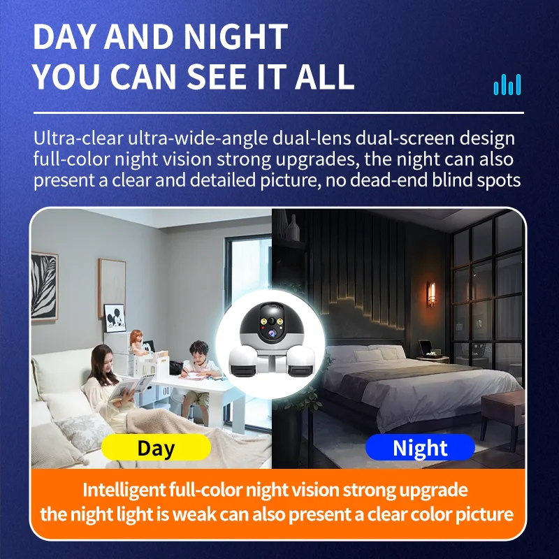 دوربین هوشمند بی‌سیم 4G با قابلیت کنترل از راه دور، دید در شب رنگی و مانیتورینگ موبایلی برای امنیت خانه، فروشگاه و فضای باز