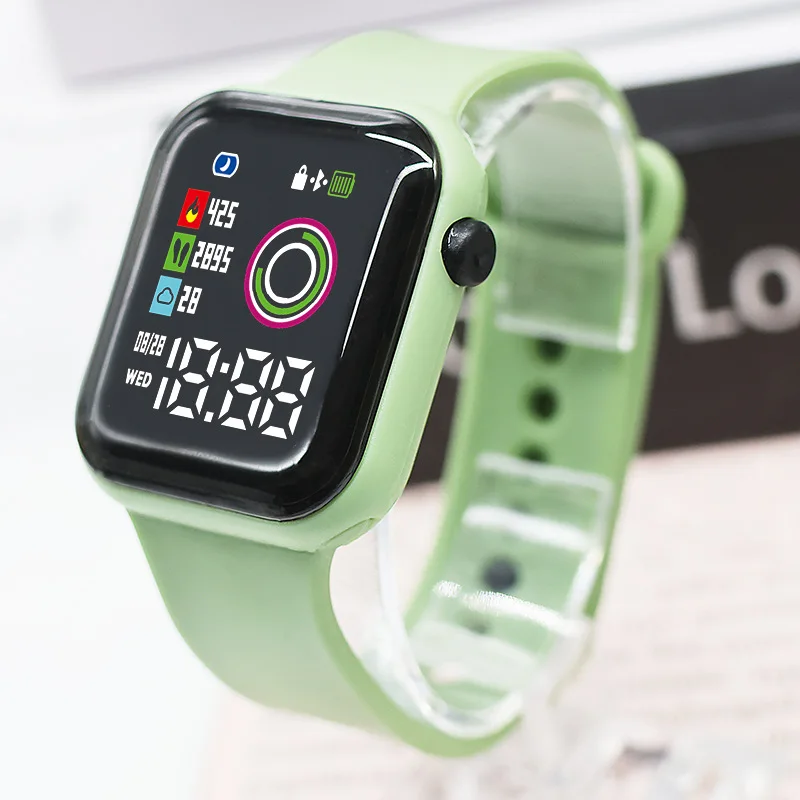 ساعت دیجیتال کودکانه سیلیکونی کارتونی با بند نرم و صفحه LED رنگی