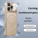 قاب شیشه‌ای مات لوکس مغناطیسی آیفون با طراحی ضد خش و پشتیبانی از شارژ بی‌سیم