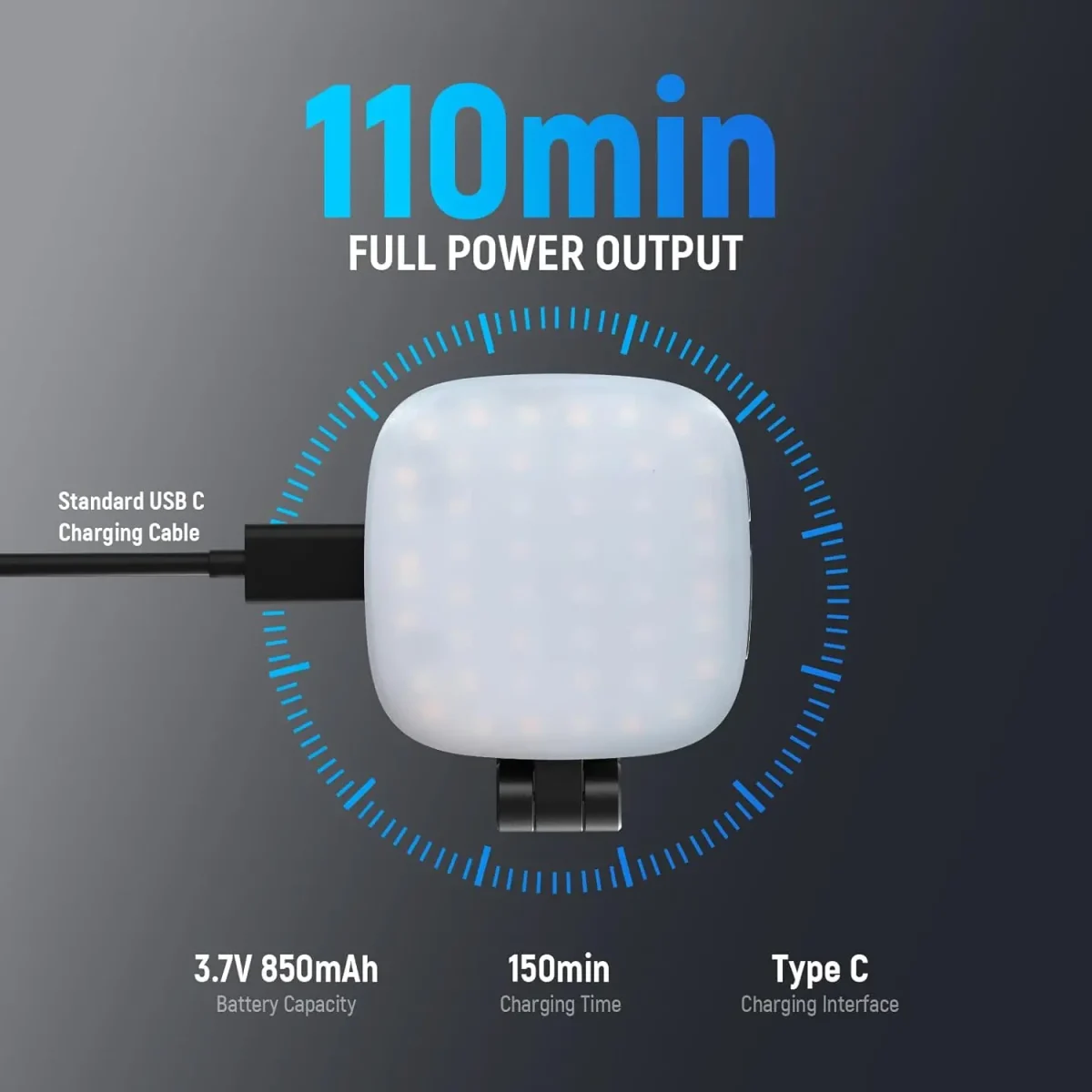 چراغ سلفی مغناطیسی کلیپ‌دار با طراحی سبک و سه حالت نور قابل تنظیم برای عکاسی، لایو و میکاپ موبایل