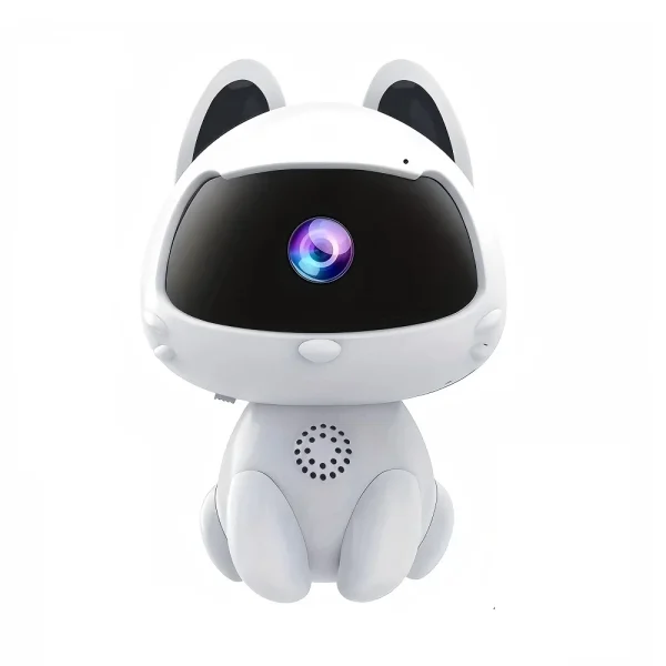 دوربین مینی بی‌سیم خانگی برای حیوانات و کودک با طراحی کوچک و سبک، مجهز به دید در شب و قابلیت اتصال به اپلیکیشن موبایل برای امنیت خانه و مراقبت از نوزاد