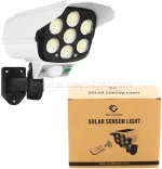 چراغ خورشیدی دیواری طرح دوربین مداربسته با سنسور حرکتی، مناسب خرید عمده از چین و دبی، ضدآب و مناسب برای امنیت و روشنایی حیاط و ورودی ساختمان