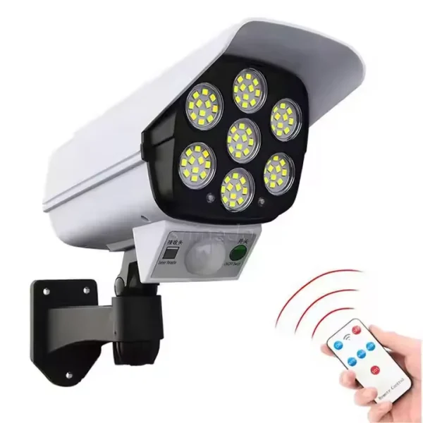 چراغ خورشیدی دیواری طرح دوربین مداربسته با سنسور حرکتی، مناسب خرید عمده از چین و دبی، ضدآب و مناسب برای امنیت و روشنایی حیاط و ورودی ساختمان