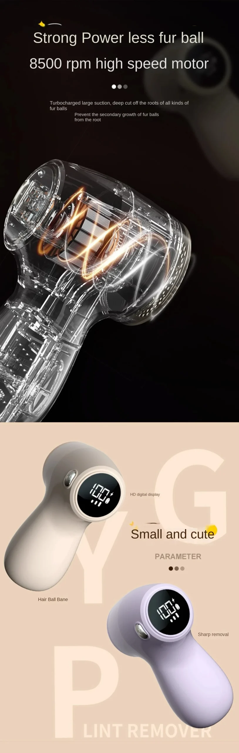 ماشین پرزگیر پارچه برقی در حال استفاده روی پلیور برای از بین بردن پرز و گلوله‌های نخ