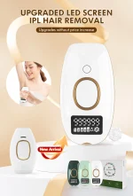 کاربر در حال استفاده از دستگاه لیزر خانگی IPL برای اپیلاسیون دست و پا