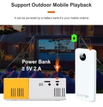 ویدئو پروژکتور هوشمند پرتابل مینی 3D با طراحی جیبی، سیستم‌عامل اندروید و اسپیکر داخلی مناسب برای فیلم و ارائه