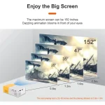 ویدئو پروژکتور هوشمند پرتابل مینی 3D با طراحی جیبی، سیستم‌عامل اندروید و اسپیکر داخلی مناسب برای فیلم و ارائه