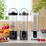 مخلوط‌کن شخصی قابل حمل شارژی USB بی‌سیم با ظرفیت 500 میلی‌لیتر و تیغه استیل ضدزنگ مناسب برای اسموتی و آبمیوه تازه