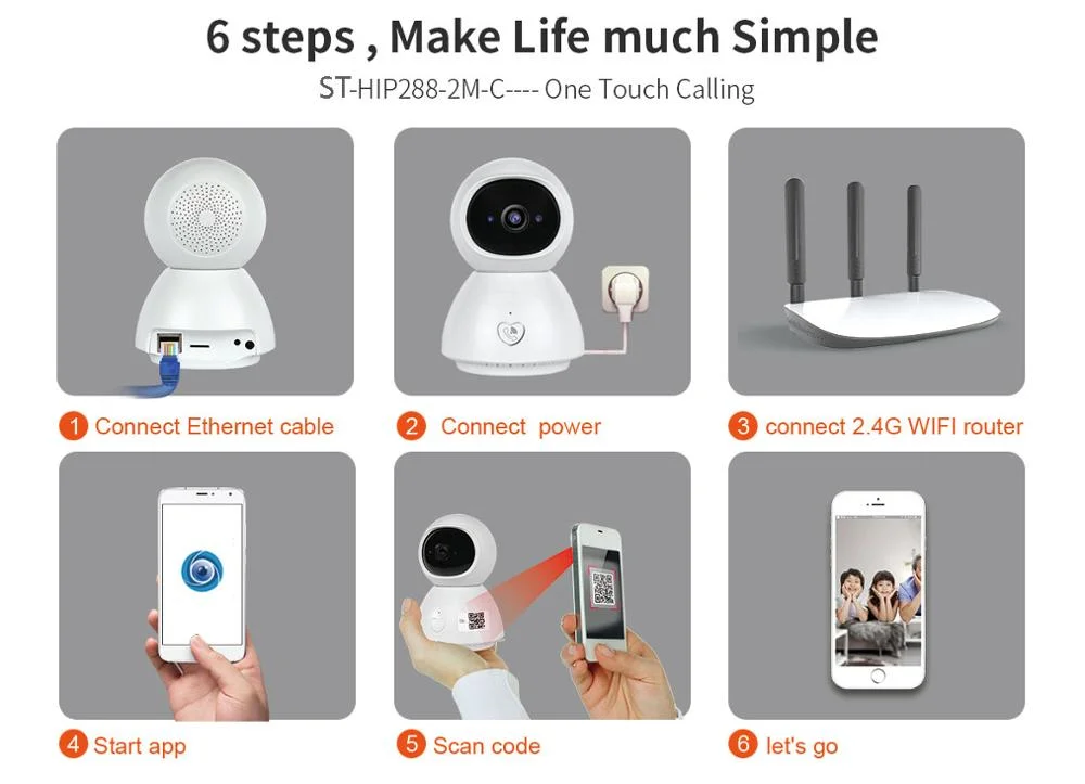 دوربین بی‌سیم وای‌فای مراقبت کودک Sectec با کیفیت 2 مگاپیکسل، طراحی کوچک و سبک، مجهز به دید در شب و قابلیت اتصال به اپلیکیشن موبایل برای امنیت کودک و خانه