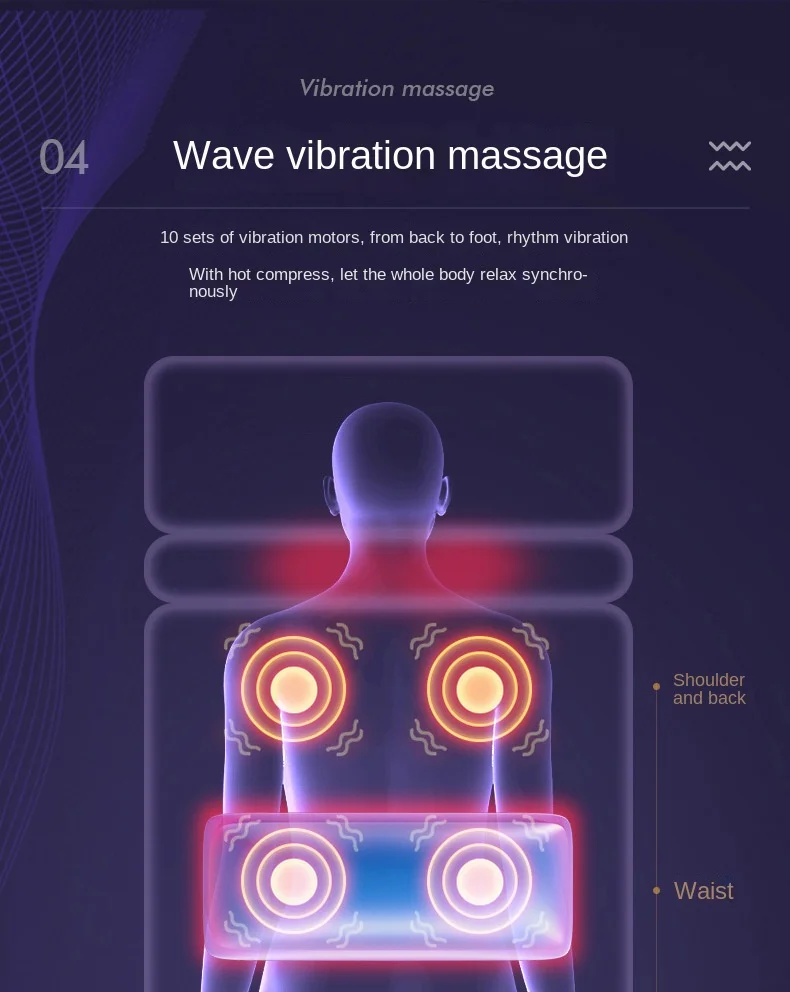 تخت ماساژ برقی شیاتسو در حال استفاده برای ماساژ کمر و پاها با قابلیت گرمایش و ویبره