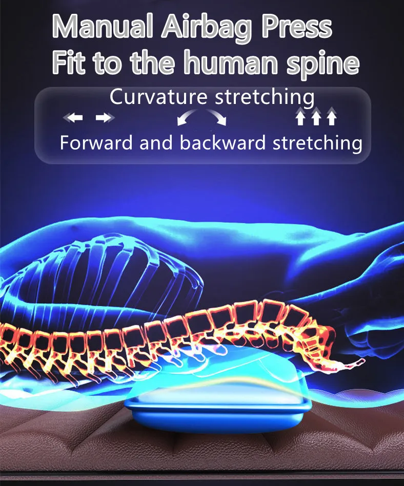 تخت ماساژ برقی شیاتسو در حال استفاده برای ماساژ کمر و پاها با قابلیت گرمایش و ویبره