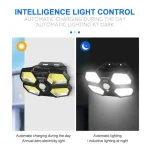 چراغ خورشیدی دیواری Shinedo Bright ضدآب IP65 با سنسور حرکتی و ۳ حالت نوردهی، مناسب خرید عمده از چین و دبی، روشنایی و امنیت فضای باز