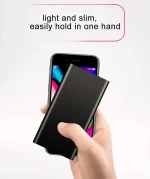 پاوربانک جیبی اضطراری مدل Slim Clip با طراحی باریک و پورت Type-C، مناسب خرید عمده برای واردات و پخش تجهیزات جانبی موبایل