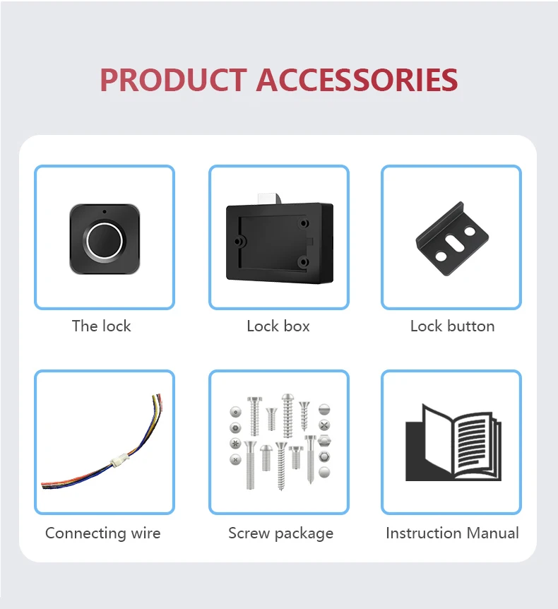 قفل هوشمند اثر انگشتی میکرو الکترونیکی با طراحی کوچک و مدرن، مناسب استفاده در کشو، کمد، درب‌های کوچک و تجهیزات امنیتی خانگی و اداری