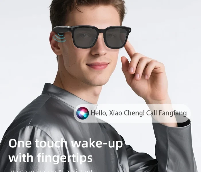 عینک هوشمند مدل M8 با دوربین 4K، تماس صوتی بلوتوث و ترجمه هم‌زمان، مناسب خرید عمده برای واردات و پخش در بازار ایران و کشورهای منطقه