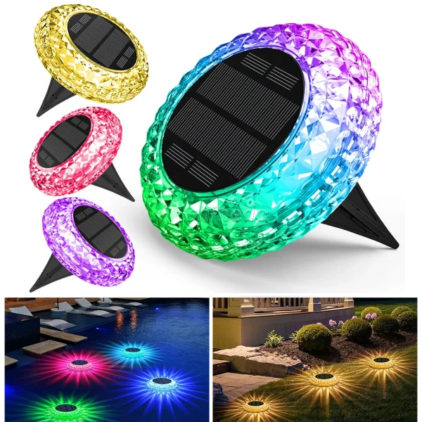 چراغ خورشیدی فضای باز ضدآب IP65 مدل SD-SL2149 با نور RGB، مناسب خرید عمده از چین برای باغ و محوطه‌سازی