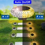 چراغ خورشیدی فضای باز ضدآب IP65 مدل SD-SL2149 با نور RGB، مناسب خرید عمده از چین برای باغ و محوطه‌سازی