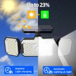 چراغ خورشیدی دیواری باغچه‌ای LED با سنسور حرکتی، مناسب خرید عمده از چین و دبی، ضدآب و مناسب برای روشنایی حیاط و فضای باز