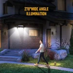 چراغ خورشیدی دیواری باغچه‌ای LED با سنسور حرکتی، مناسب خرید عمده از چین و دبی، ضدآب و مناسب برای روشنایی حیاط و فضای باز