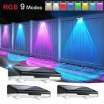 چراغ خورشیدی پله و محوطه ضدآب IP65 با بدنه ABS مشکی، مناسب خرید عمده از چین برای باغ، حیاط و تراس