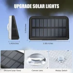 چراغ خورشیدی پله و محوطه ضدآب IP65 با بدنه ABS مشکی، مناسب خرید عمده از چین برای باغ، حیاط و تراس