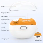 ناخن‌گیر برقی ایمن کودک با طراحی ارگونومیک و شارژ USB