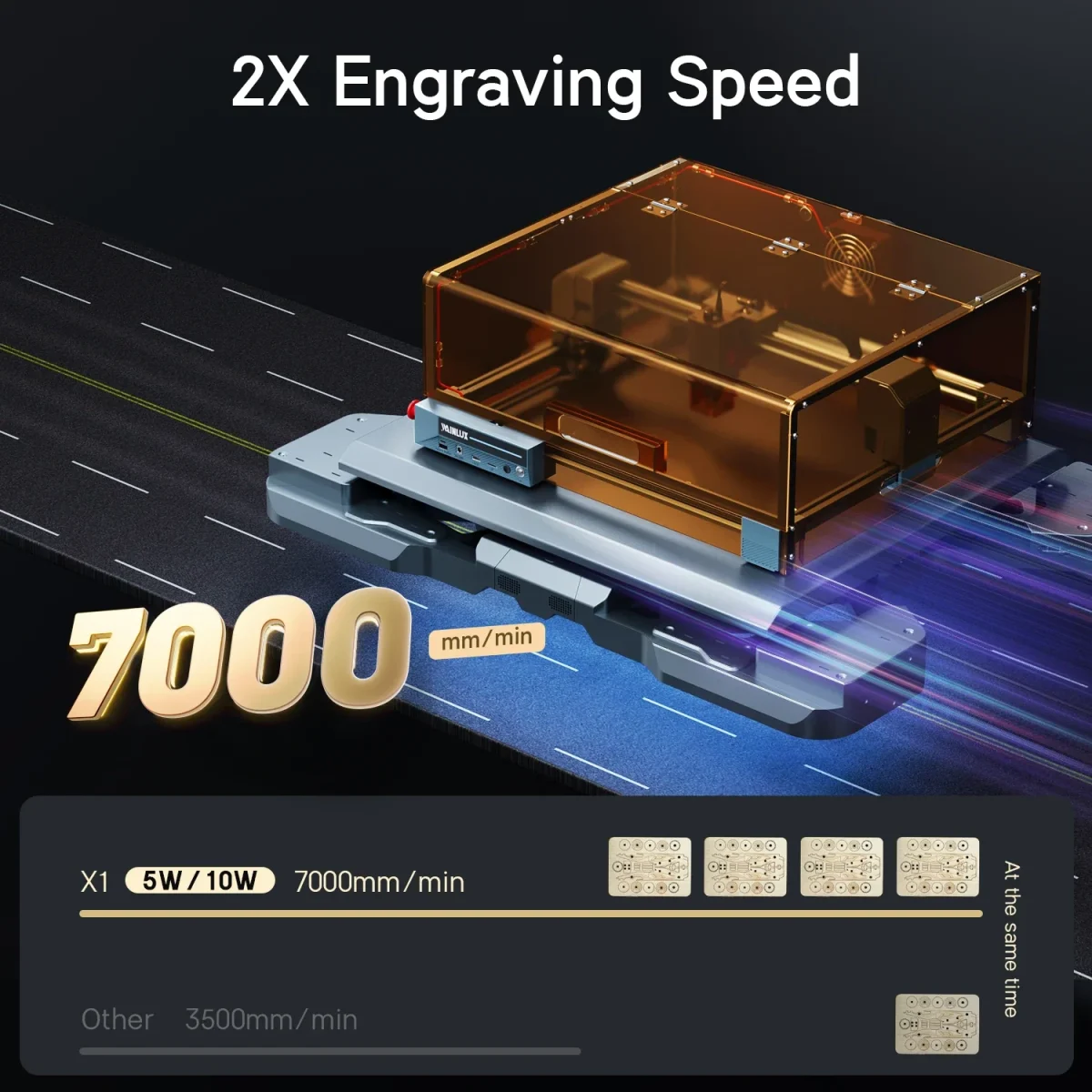 دستگاه لیزر حکاکی WAINLUX X1 با طراحی پرتابل و توان 10W/20W