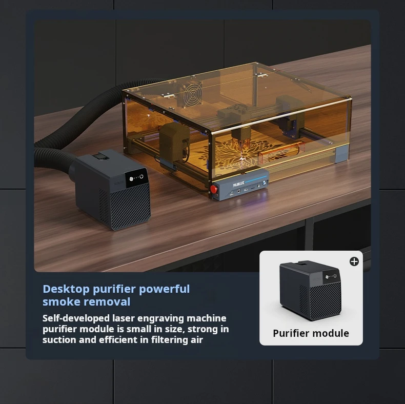 حکاکی دقیق لوگو روی چوب با دستگاه لیزر WAINLUX X1