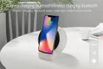 شارژر بی‌سیم چندکاره با پایه نگهدارنده موبایل، چراغ LED و اسپیکر بلوتوث، مناسب خرید عمده برای واردات و پخش منطقه‌ای