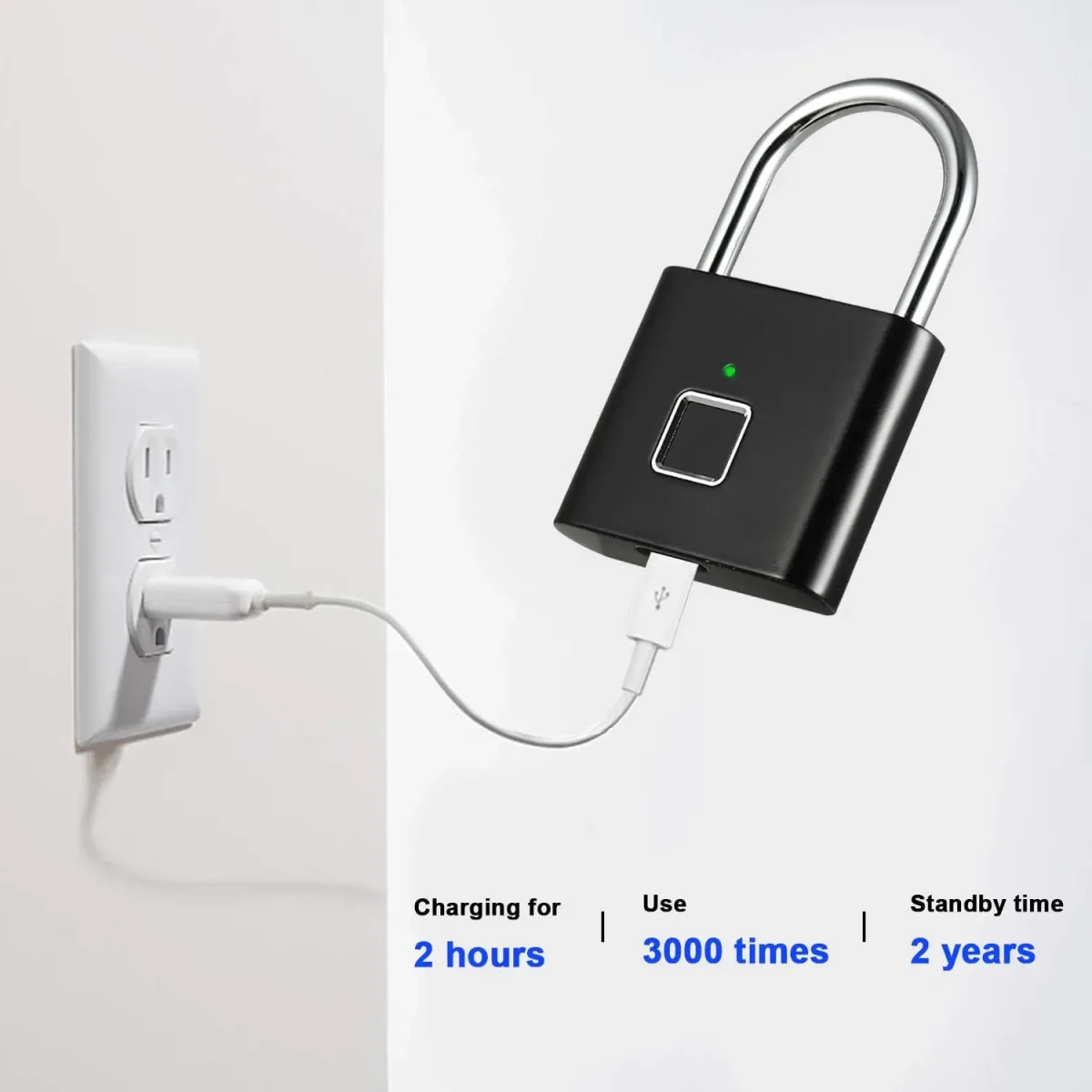 قفل هوشمند بی‌کلید YH3264 با طراحی مینی و سبک، مجهز به سنسور اثر انگشت و مناسب برای کمد، کشو، درب خانه، باشگاه و چمدان مسافرتی