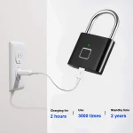 قفل هوشمند بی‌کلید YH3264 با طراحی مینی و سبک، مجهز به سنسور اثر انگشت و مناسب برای کمد، کشو، درب خانه، باشگاه و چمدان مسافرتی